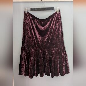 ✨ New York & Company Velvet Maxi Skirt in Deep Plum